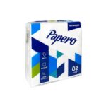 Салфетка "Papero" лого 50л, белая,  1пач/64 (NS030)