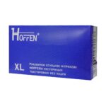 Перчатки нитриловые неопудреные HOFFEN текстурированые фиолетовые, XL, 100шт/пач